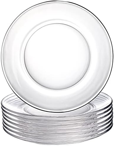 Elegant 8-Pack Glass Dessert Plate