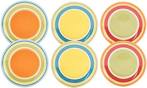 Bico Tunisian 6-inch Ceramic Plain Appetizer Plate Set of 6