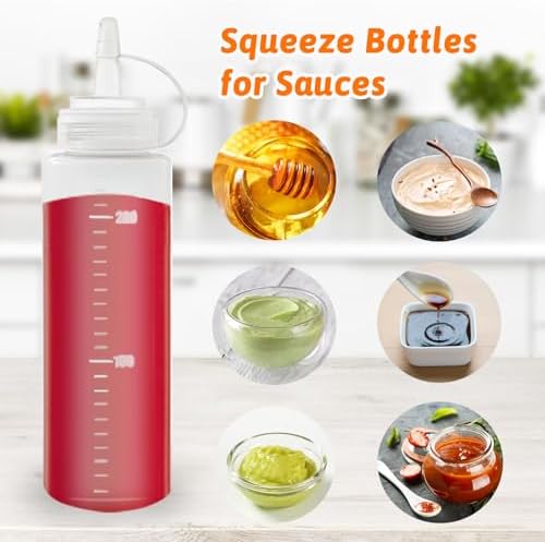 12Pack MultiUse squeezable bottles for condiments BBQ sauce and more