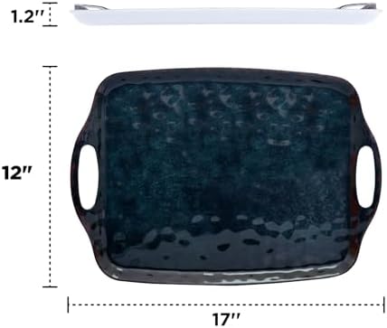 Large Melamine tray with handles for serving food
