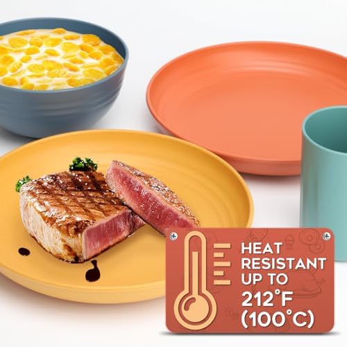 HOTECH 20-Piece BPA-Free Dinnerware Set