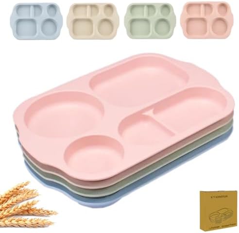 RUIBOLU 12 Divided Plates BPA-Free Portion Control