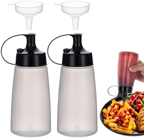 Deesoo Premium Squeeze Bottles 300ml Eco-Friendly Durable Set of 2