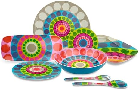 French Bull Plates - 9 Melamine Salad Plates Set of 4