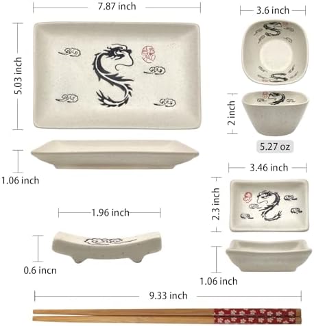 Elegant Sushi Plates Set