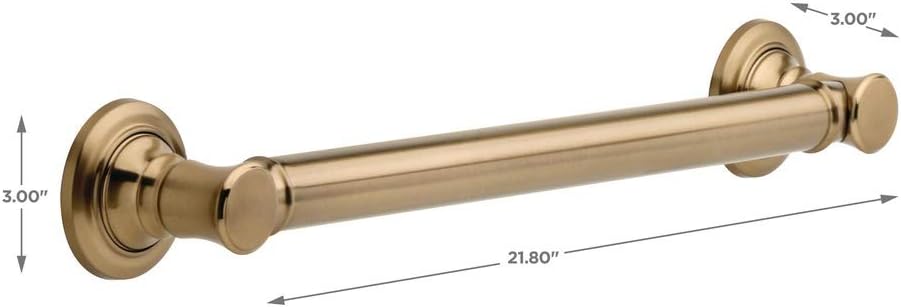 Experience Safe Bathroom Living with the Delta Faucet 41618-CZ Traditional Grab Bar