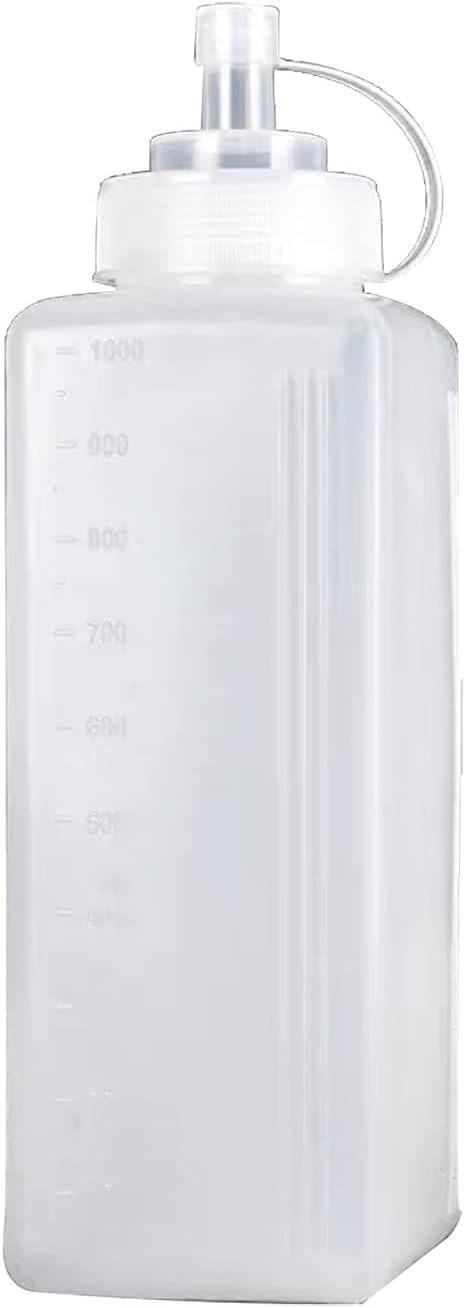 Premium Plastic Squeeze Condiment Dispenser with Square Design