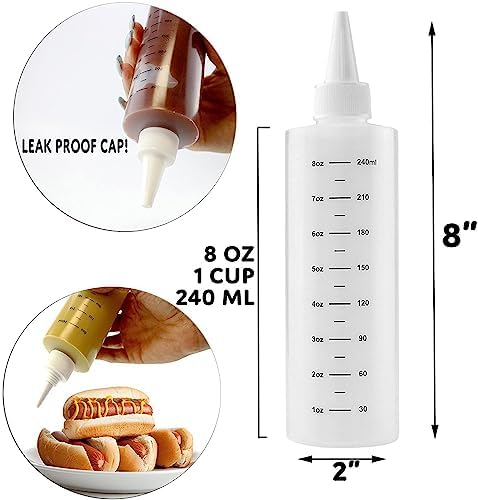 Cornucopia 8-Piece Graduated Measurement Squeeze Bottles