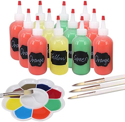 12-Pack Squeeze Bottles with Red Tip Caps