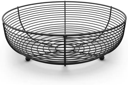 CAXXA Black Wire Fruit Bowl with Durable Powder Coating
