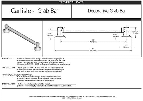 Delta Carlisle Senior Safety Grab Bar