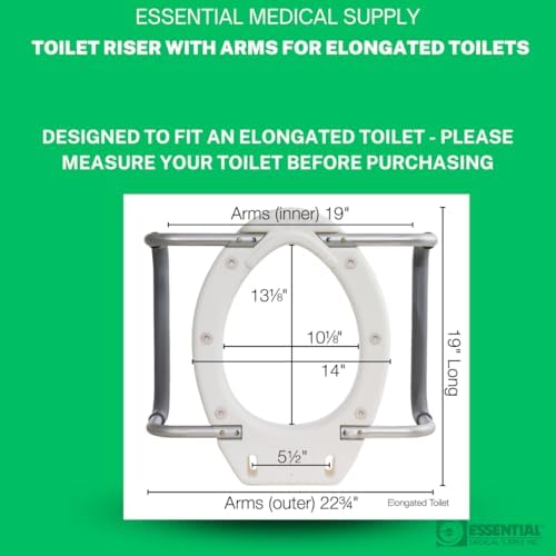 Essential Medical Supply Raised Toilet Seat Riser