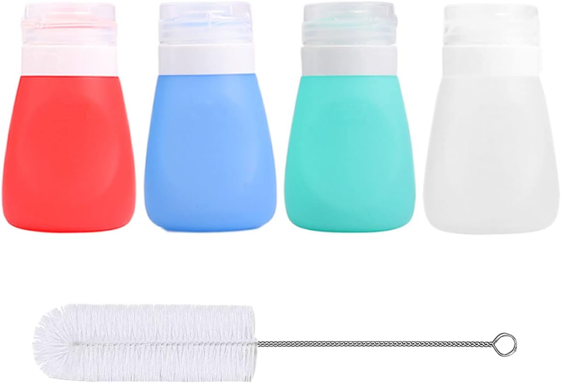 Perfect for Lunch Set of 4 Squeeze Salad Dressing Bottles