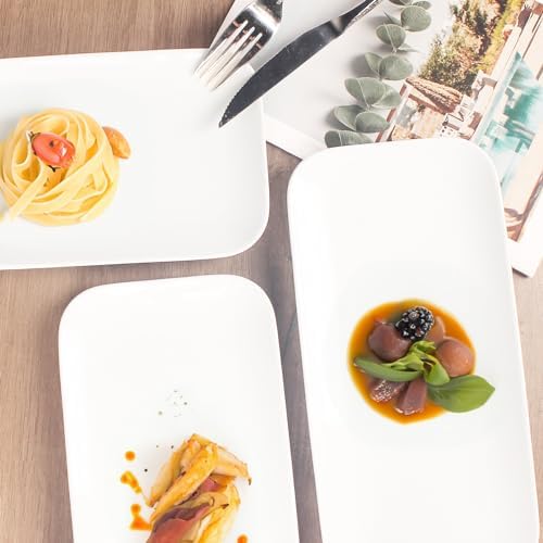 Serving Platters Set of 4 Microwave Oven Dishwasher Safe White 124 Inch