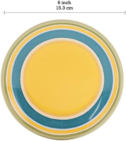 Bico Tunisian 6-inch Ceramic Plain Appetizer Plate Set of 6