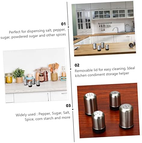 8-Piece Stainless Steel Seasoning Bottles
