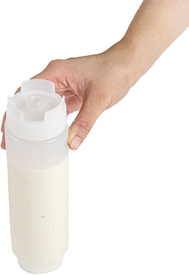 Restaurantware FIFO Inverted Plastic Squeeze Bottle - 16oz Perfect for Restaurants