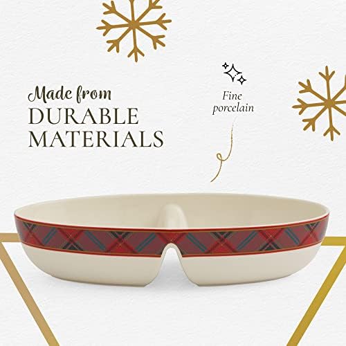 Spode Christmas Tree Tartan Divided Dish