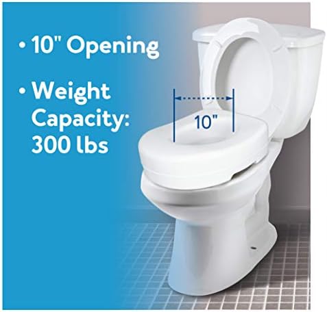 Carex Elevated Toilet Seat - 55 inch Riser