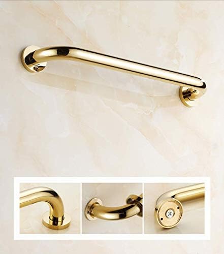 Sturdy 16-inch Gold-Finish Bathroom Grab Bar for Home Safety