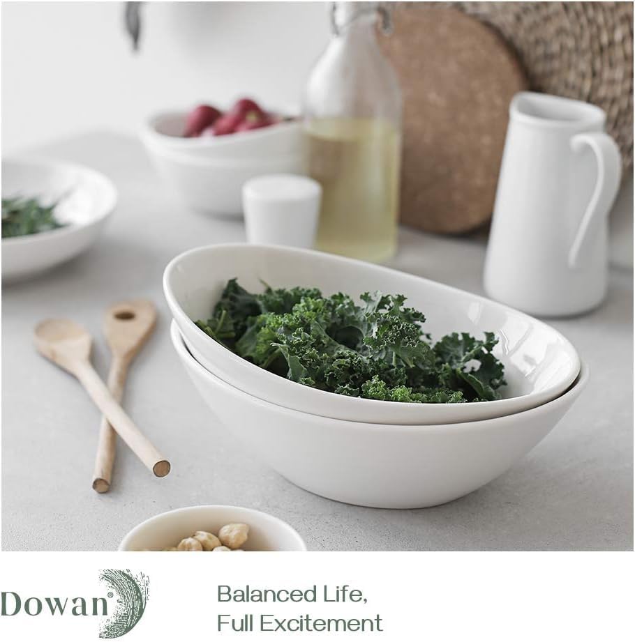 DOWAN 9 Serving Bowls Set of 4 White