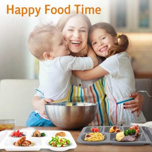 DYB DONGYONGBAO 14 Inch Large Divided Plates Set 3PCS