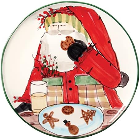 Vietri Old St Nick Platter Multi-Color Cookie