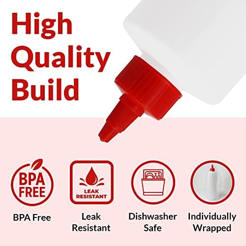 BPA-Free Plastic Squeeze Bottles 16 Oz 8 Pack