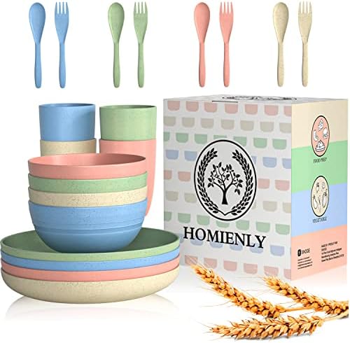 Homienly Premium Rice Pasta Bowls Set Microwave dishwasher safe