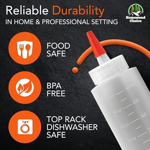 2-Pack Squeeze Bottles for Condiments