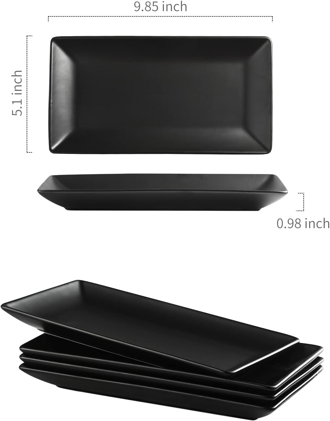 Gomakren Black Serving Platter Set