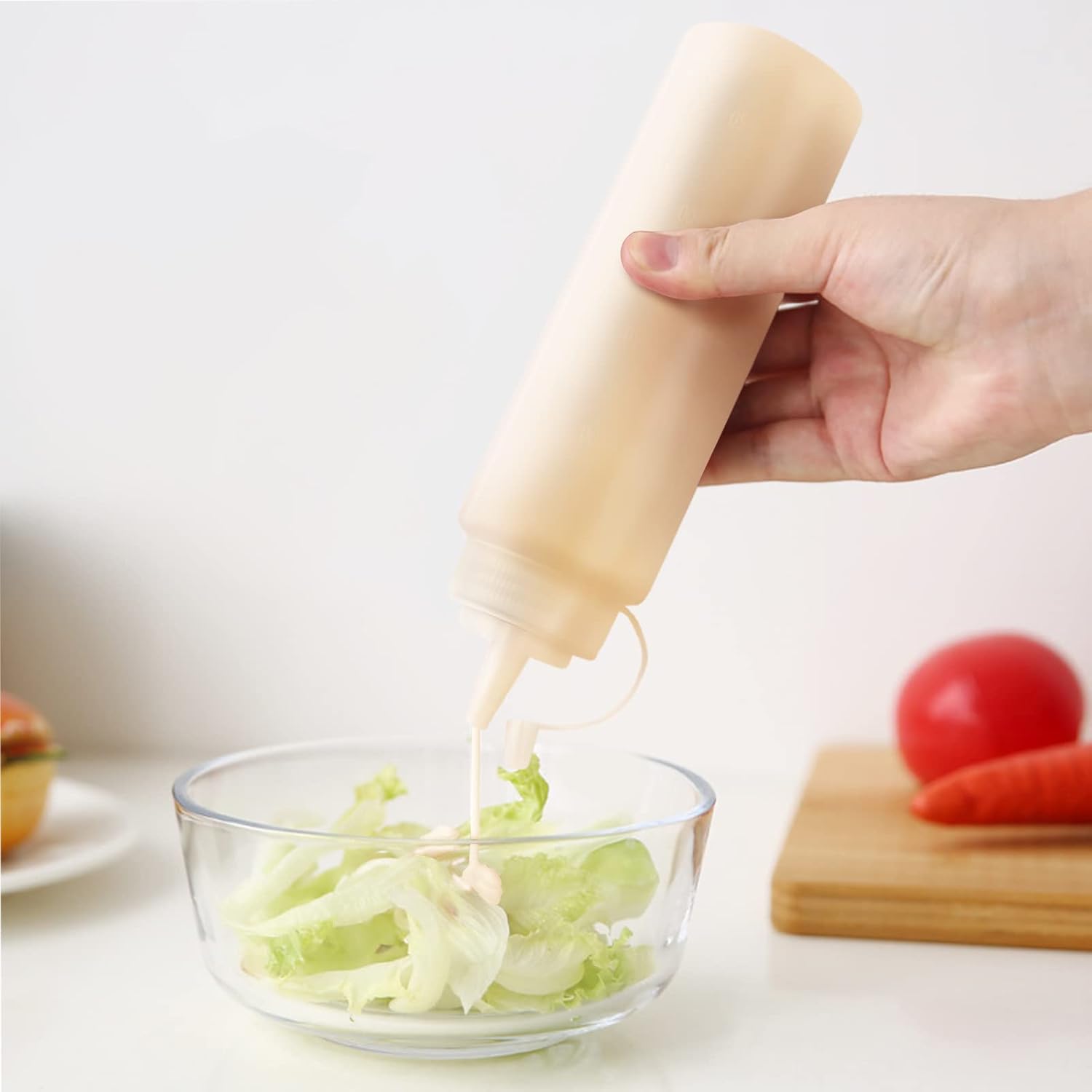 Sealed Flexible Durable 8 oz Condiment Squeeze Bottles