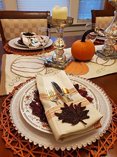 Ms Lovely Cross-Stitch Glass charger plate set - Black 126 inch - Beaded Rim