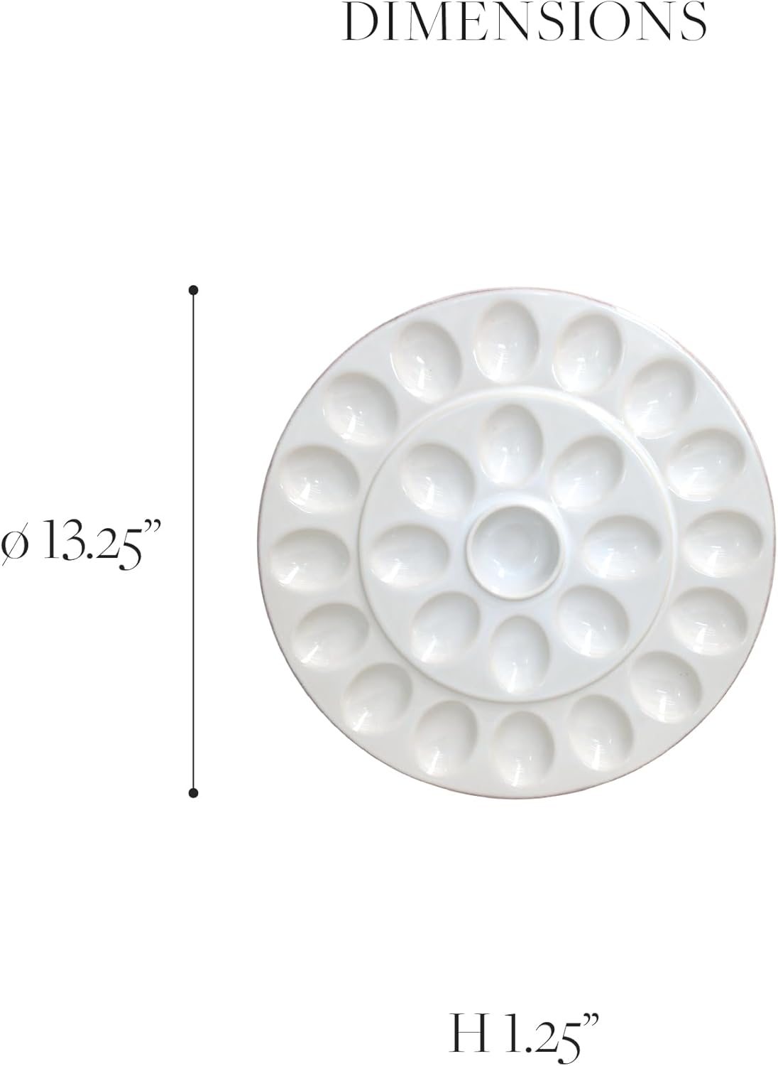 Casafina Ceramic Stoneware 13 Egg Platter - Cook Host Collection White