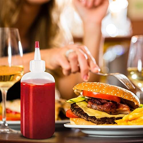 Seewavom 8-Piece Squeeze Bottle Set for Kitchen Crafts