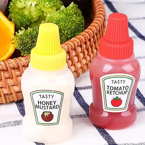 25ml Mini Condiment Squeeze Bottles Set