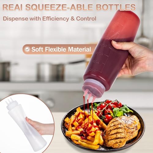 Premium Condiment Squeeze Bottles