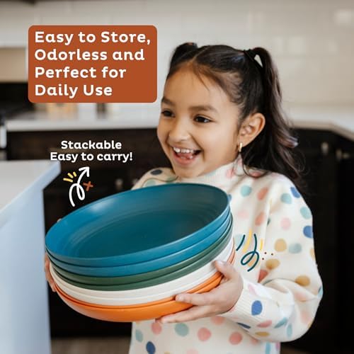 Nook Theory Deep Dinner Plates 8PCS - Wheat Straw Plates
