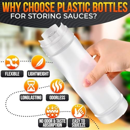 Sturdy convenient condiment bottles for all your sauce needs