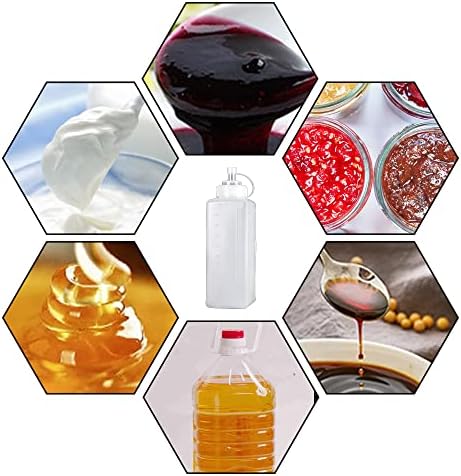 Premium Plastic Squeeze Condiment Dispenser with Square Design