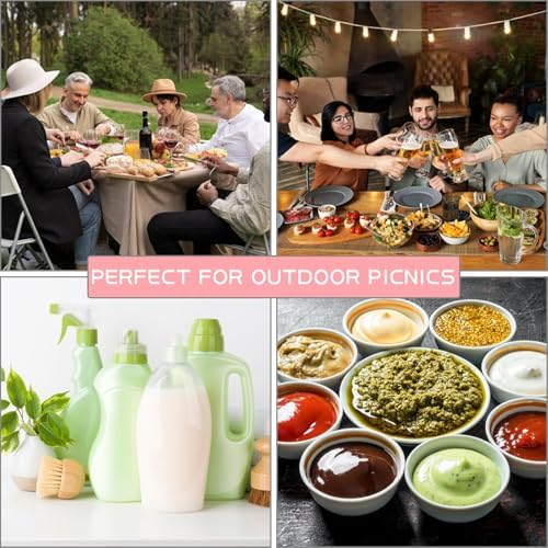 4Pcs Squeeze Salad Dressing Bottles MiniCondiment Containers for Kitchen Travel