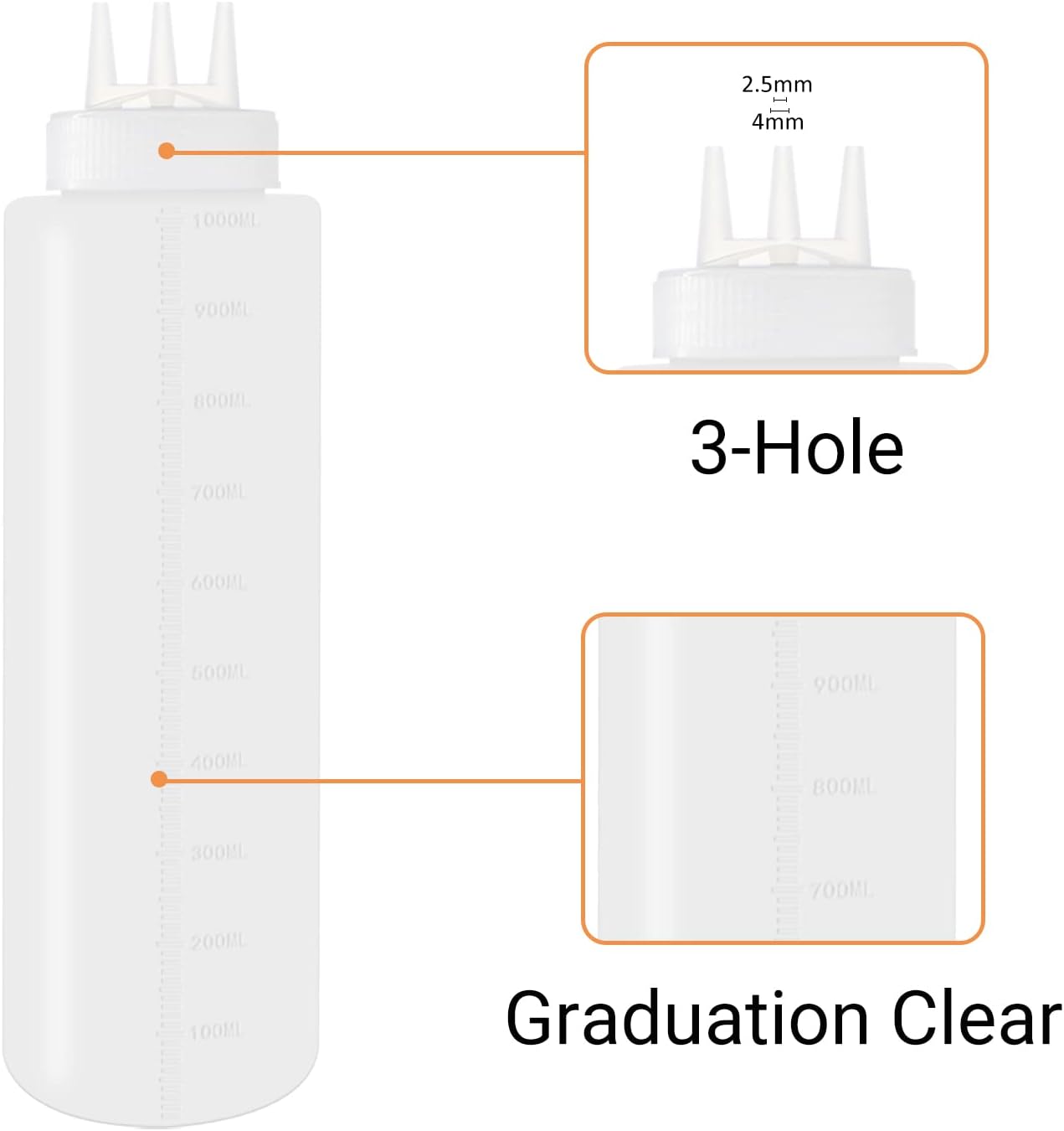 4-Pack Squeezer Bottles