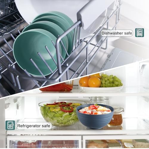 12-Piece Reusable Wheat Straw Cereal Bowls for Kitchen Essentials