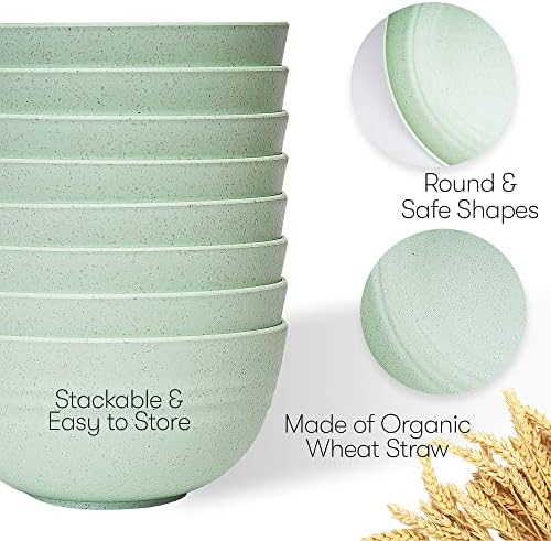 Sven Unbreakable Dinnerware Sets 8-Piece Set - Eco-Friendly Microwave dishwasher Safe