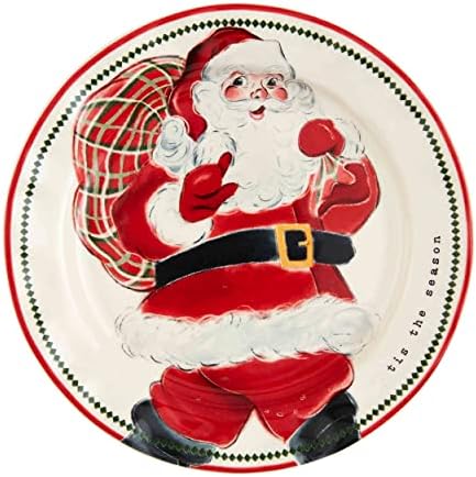 Mud Pie Santa Salad Plate - Christmas Gift