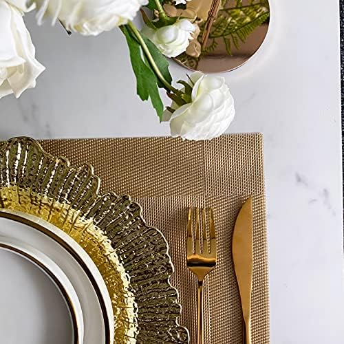 Henilosson 13-inch Gold charger plates for elegant parties 24 pack