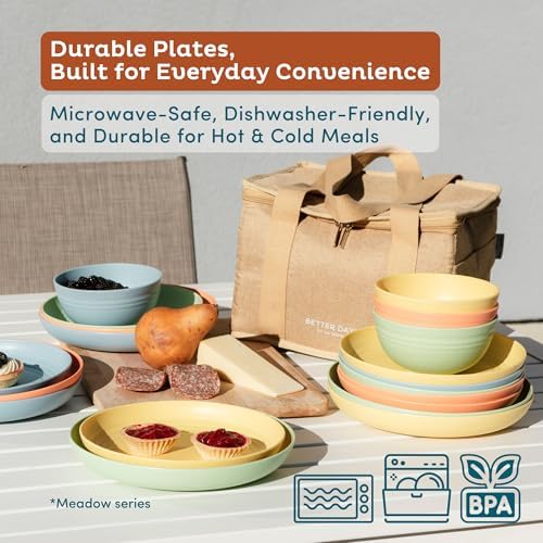 Nook Theory Deep Dinner Plates 8PCS - Wheat Straw Plates
