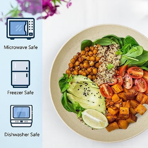 Homienly Deep Dinner Plates Set of 12 Alternative to Plastic Plates