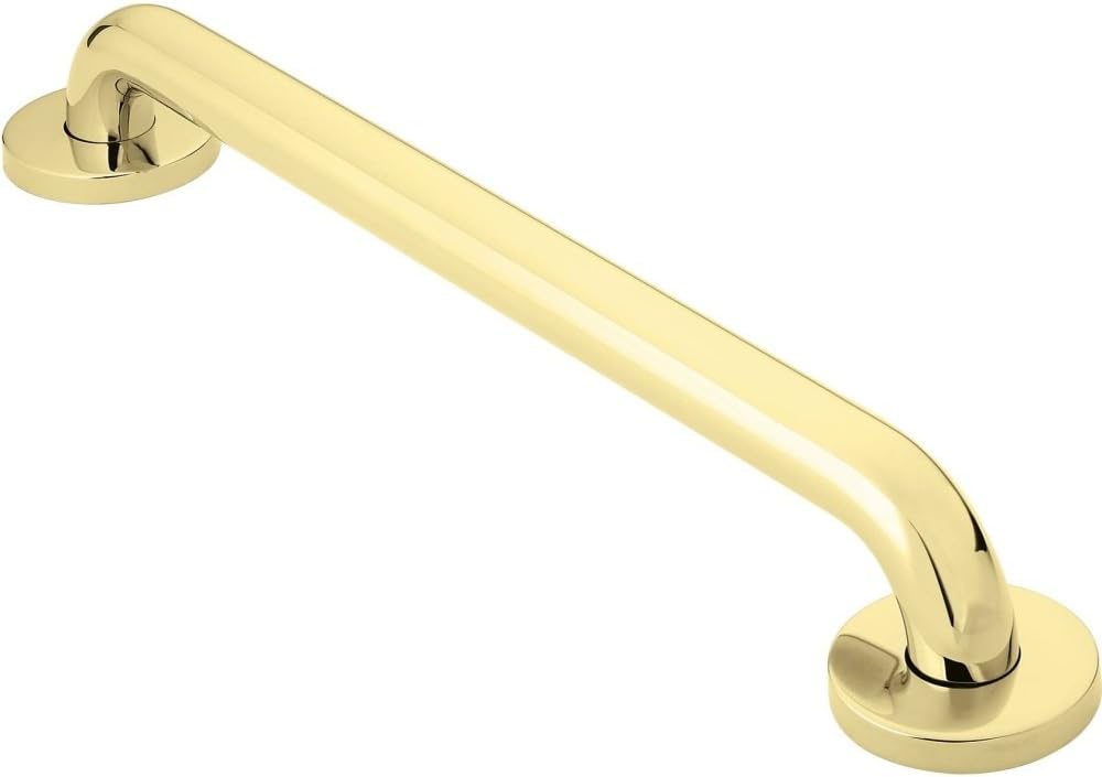 Lifelong Support 500 lbs Polished Brass Bathroom Grab Bar with Concealed Screws