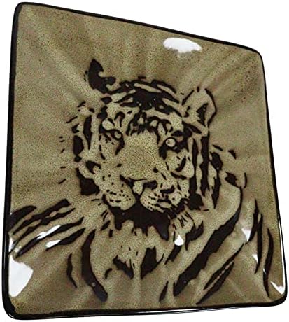 Ebros Gift Pack Tiger-Eyes 8 Ceramic Salad Plates